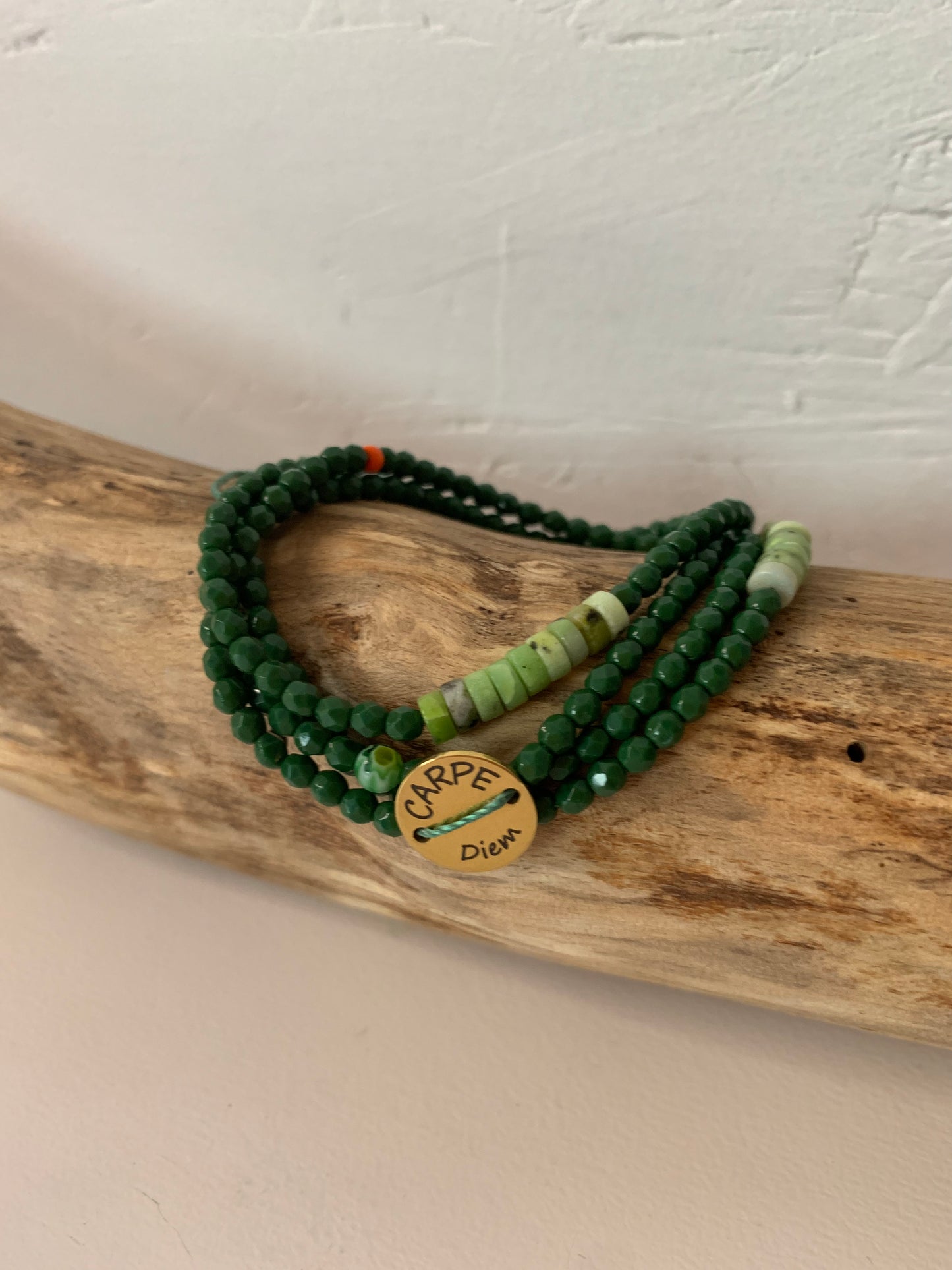 Bracelet 4 tours vert