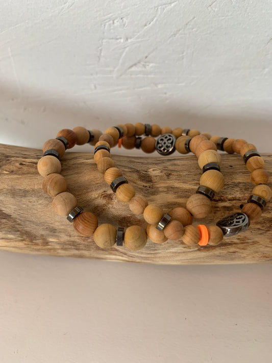 Bracelet Bois Arborvitae et acier