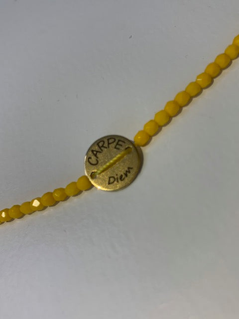 Bracelet 4 tours jaune